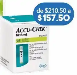Farmacia San Pablo Accu chek instant tiras caj c/25 oferta