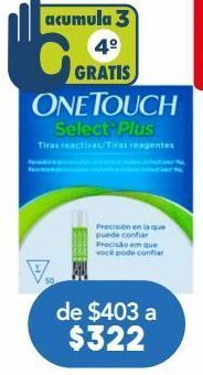 One touch select plus tiras reac c/50pzs