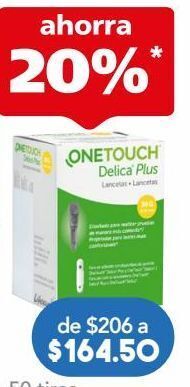 Farmacia San Pablo One touch lancetas delica c/100pza oferta