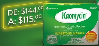 Farmacia San Pablo Kaomycin c/neomicina tab 129mg caj c/20 oferta