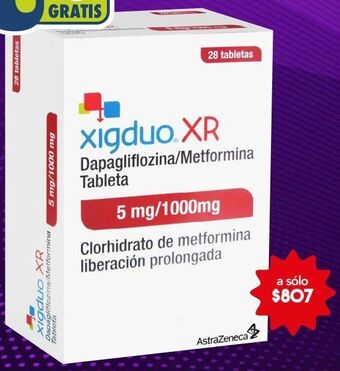 Farmacia San Pablo Xigduo xr tab 5/1000mg caj c/28 oferta