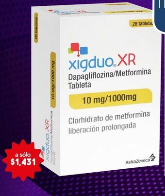 Farmacia San Pablo Xigduo xr tab 10/1000mg caj c/28 oferta