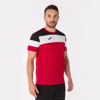 Joma Camiseta manga corta hombre crew iv rojo negro oferta