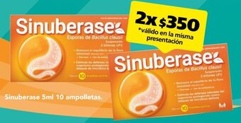 Farmacia San Pablo Sinuberase 5ml 10 ampolletas oferta
