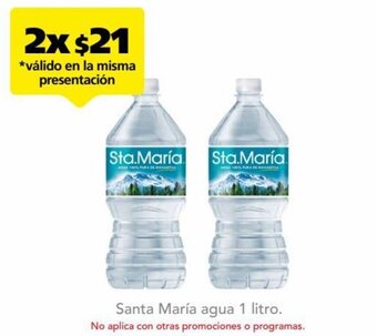 Farmacia San Pablo Santa María agua 1 litro oferta