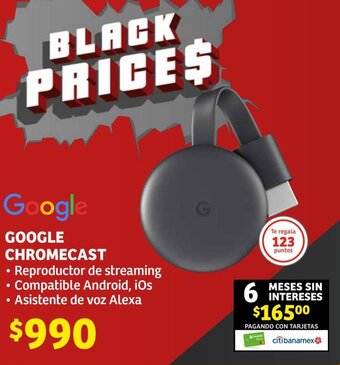 Soriana Híper GOOGLE CHROMECAST oferta