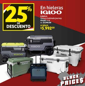 En hieleras IGLOO EJEMPLO: Hielera trailmate journey IGLOO 70 Qt