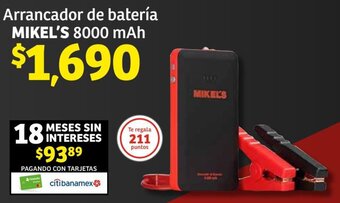 Soriana Híper Arrancador de batería MIKEL'S 8000 mAh oferta