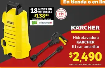 Soriana Híper KÄRCHER Hidrolavadora KARCHER K1 car amarillo oferta