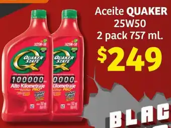 Soriana Híper Aceite QUAKER 25W50 2 pack 757 ml. oferta