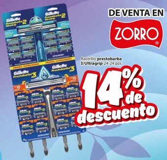 Rastrillo prestobarba 3/Ultragrip 24-24 pzs.