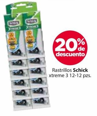 Rastrillos Schick xtreme 3 12-12 pzs.