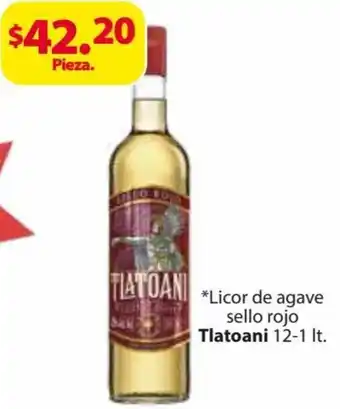 Zorro *Licor de agave sello rojo Tlatoani 12-1 lt. oferta