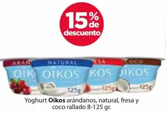 Zorro Yoghurt Oikos arándanos, natural, fresa y coco rallado 8-125 gr. oferta