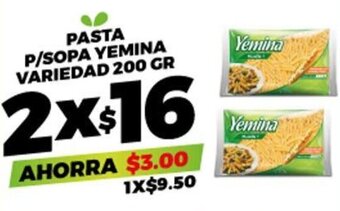 Merco PASTA P/SOPA YEMINA VARIEDAD 200 GR oferta