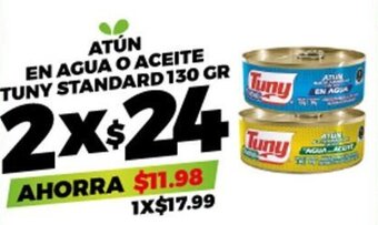 Merco ATÚN EN AGUA O ACEITE TUNY STANDARD 130 GR oferta