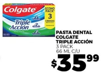 Merco PASTA DENTAL COLGATE TRIPLE ACCIÓN 3 PACK 66 ML C/U oferta