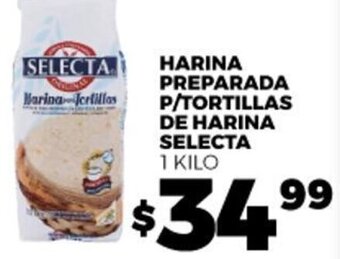 Merco HARINA PREPARADA P/TORTILLAS DE HARINA SELECTA 1 KILO oferta