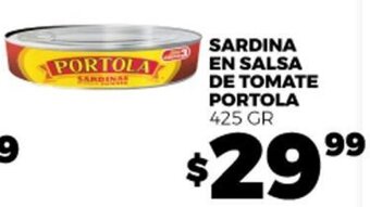 Merco SARDINA EN SALSA DE TOMATE PORTOLA 425 GR oferta