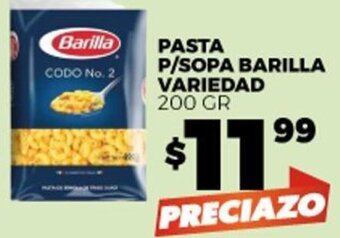 PASTA P/SOPA BARILLA VARIEDAD 200 GR