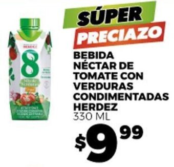 Merco BEBIDA NÉCTAR DE TOMATE CON VERDURAS CONDIMENTADAS HERDEZ 330 ML oferta
