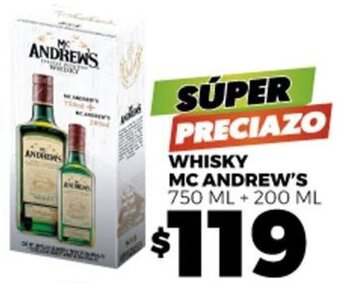 Merco WHISKY MC ANDREW's 750 ML + 200 ML oferta
