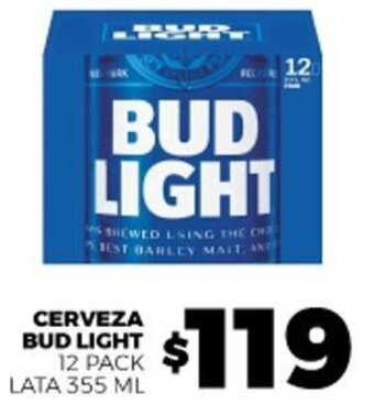Merco CERVEZA BUD LIGHT 12 PACK LATA 355 ML oferta