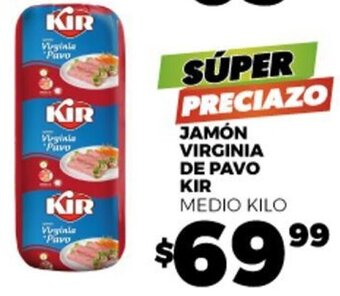 Merco JAMÓN VIRGINIA DE PAVO KIR MEDIO KILO oferta