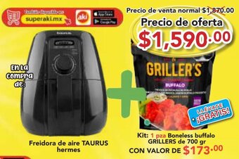 Super Aki Freidora de aire TAURUS hermes oferta