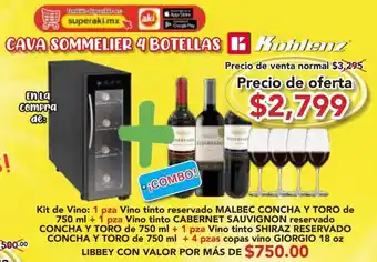 Super Aki CAVA SOMMELIER 4 BOTELLAS Koblenz oferta