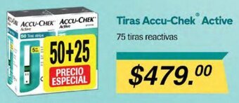 Farmacias Similares Tiras Accu-Chek Active 75 tiras reactivas oferta