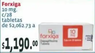 Forxiga 10 mg. C/28 tabletas
