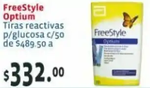 FreeStyle Optium Tiras reactivas P/glucosa c/50