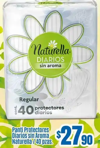 Panti Protectores Diarios sin Aroma Naturella/40 p