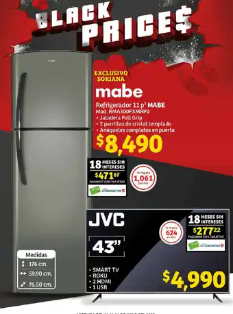 Refrigerador 11 p³ MABE