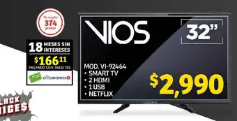 Soriana Express Vios MOD. VI-92464 • SMART TV 32" oferta