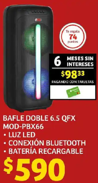 Soriana Express BAFLE DOBLE 6.5 QFX MOD-PBX66 oferta