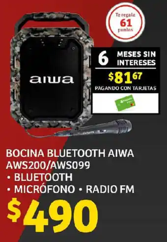 BOCINA BLUETOOTH AIWA AWS200/AWS099