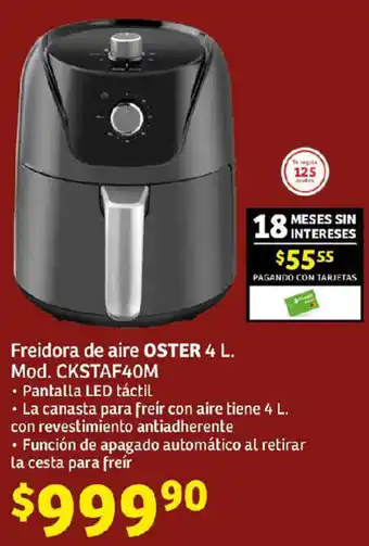 Soriana Express Freidora de aire OSTER 4 L. Mod. CKSTAF40M oferta