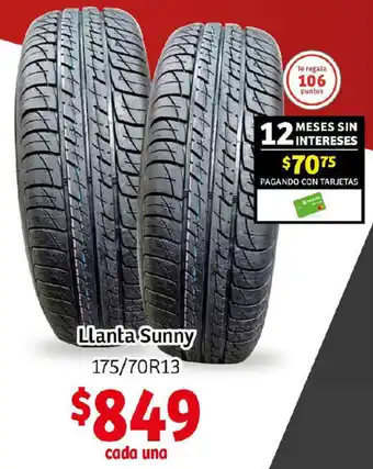 Soriana Express Llanta Sunny 175/70R13 oferta