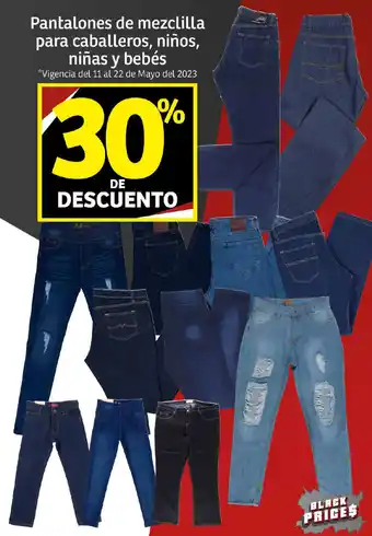 Pantalones de mezclilla para caballeros, niños, niñas y bebés