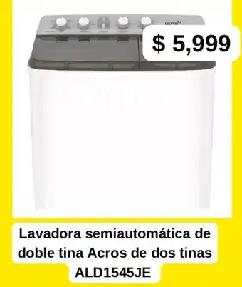 Mercado Libre Lavadora semiautomática de doble tina Acros de dos tinas ALD1545JE oferta