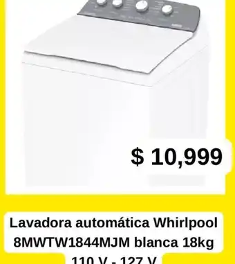 Mercado Libre Lavadora automática Whirlpool 8MWTW1844MJM blanca 18kg 110 V - 127 V oferta