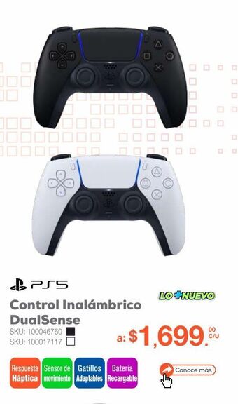 RadioShack Control inalámbrico dualsense / playstation 5 / blanco con negro oferta