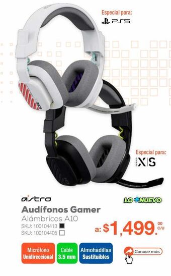 RadioShack Audífonos gamer alámbricos astro a10 2da generación / ps5 multiplataforma / negro oferta
