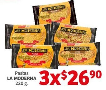 Soriana Híper Pastas LA MODERNA 3 x 220g oferta