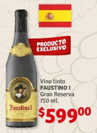 Soriana Híper Vino tinto FAUSTINO I Gran Reserva 750 ml. oferta