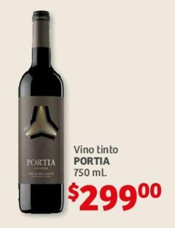 Soriana Híper Vino tinto PORTIA 750 ml. oferta