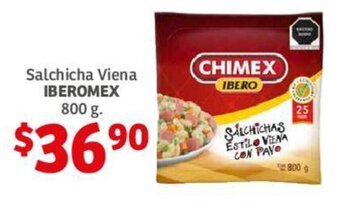 Soriana Híper Salchicha Viena IBEROMEX 800 g. oferta