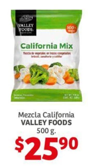 Soriana Híper Mezcla California VALLEY FOODS 500 g. oferta